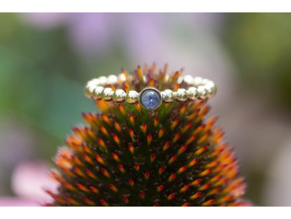 Prsten s labradoritem (Průměr prstenu 19mm, Materiál Mosaz, Drahokam Labradorit)