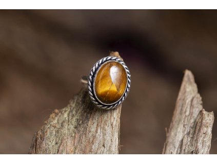 Prsten s drahokamem Lapis lazuli 17mm (Drahokam Lapis lazuli, Průměr prstenu 17mm, Materiál Mosaz)