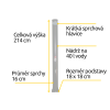 Hawaj solární sprcha Alu 40L černá