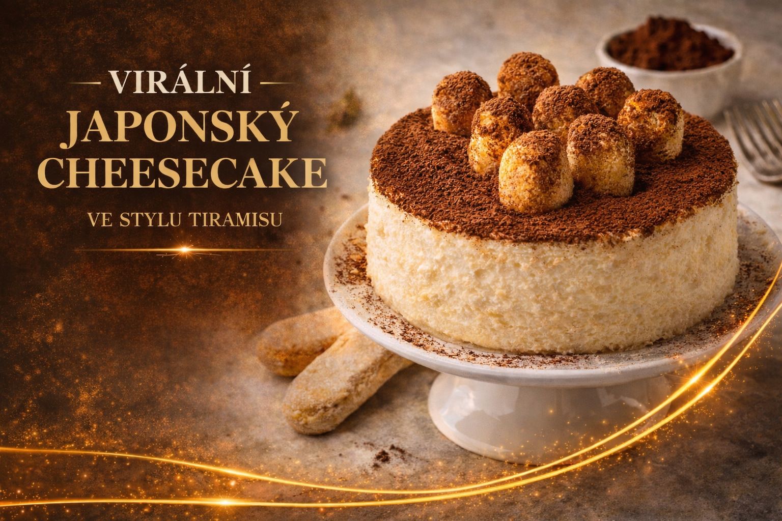 Virální japonský cheesecake ve stylu tyramisu