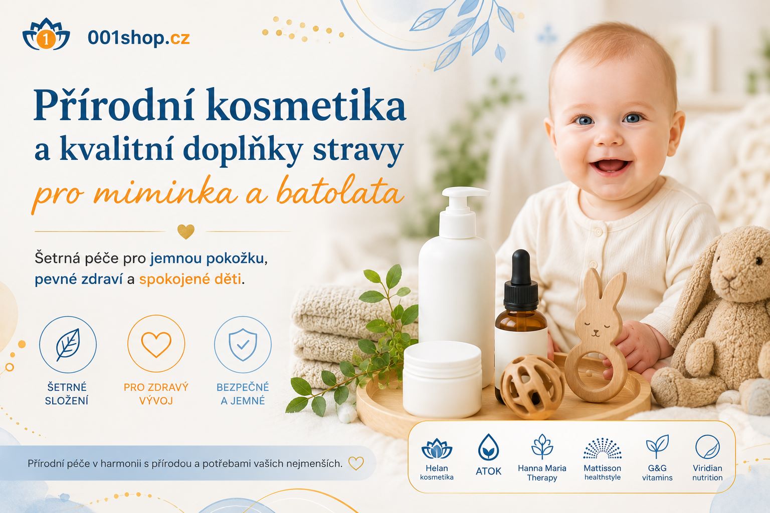 Přírodní kosmetika a doplňky stravy pro miminka a batolata