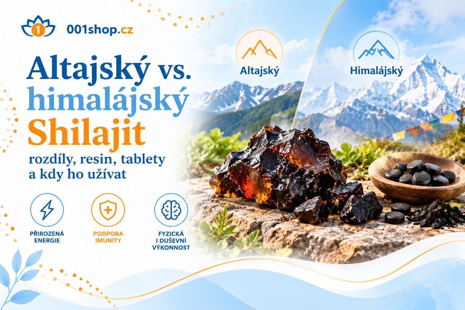 Altajský vs. himalájský Shilajit: rozdíly, resin, tablety a kdy ho užívat