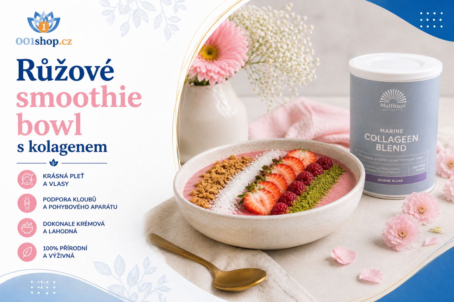 Růžová smoothie bowl: zdravá snídaně plná živin