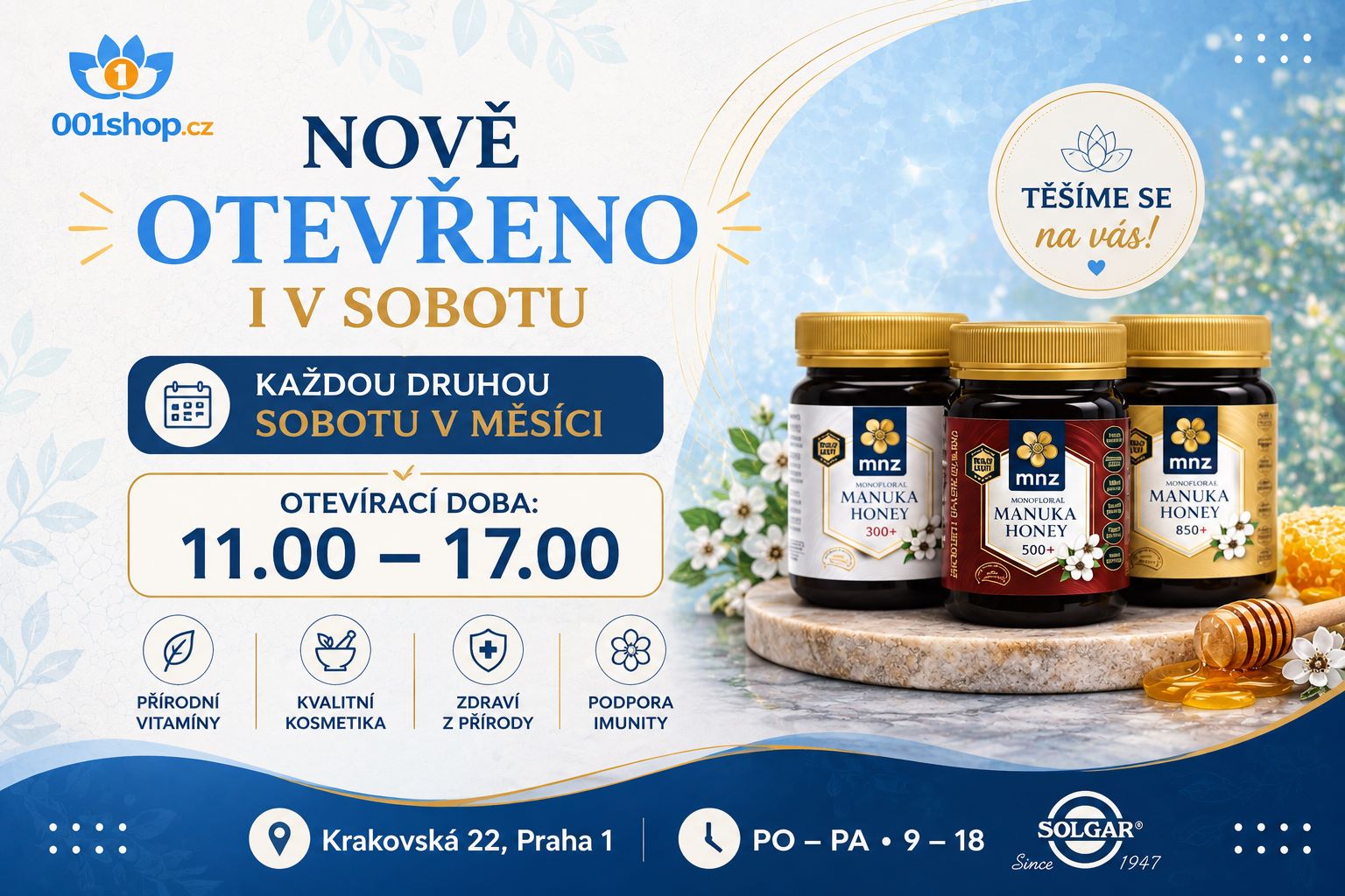 Nově otevřeno i v sobotu – každou druhou sobotu v měsíci