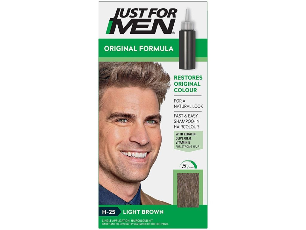 Șampon colorant JUST for MEN maro deschis