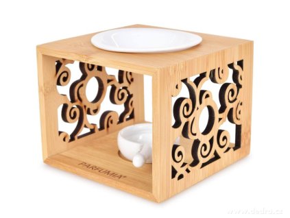 ZENARA - Keramická aromalampa na bambusovém stojanu | přírodní harmonie a čistý design