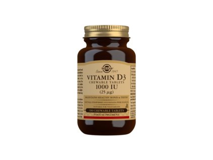 Solgar Vitamín D3 žvýkací tablety 1000 IU (25 µg) 100 tbl
