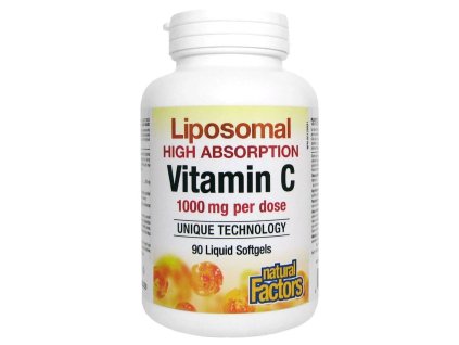 Natural Factors - Lipozomální vitamín C 1000mg - 90 tekutých měkkých kapslí