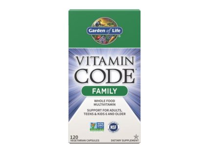 Garden of Life - Vitamin Code Family - 120 veganských kapslí