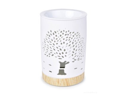 XXL Ceramic aroma lamp with tree decor