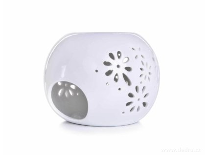 Ceramic aroma lamp with lace decor