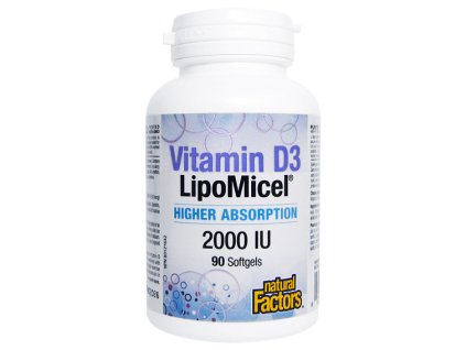 Natural Factors - VITAMIN D3 LipoMicel® 2000 IU 90 kapslí