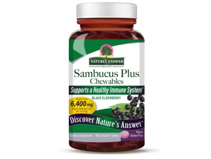 Nature’s Answer - Černý bez - 60 žvýkacích tablet