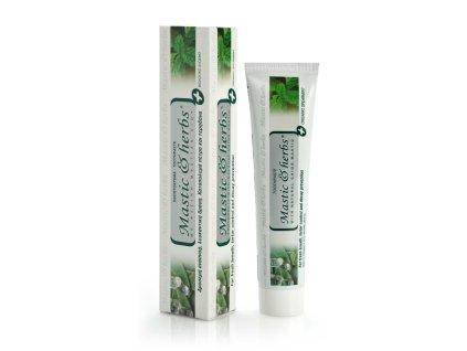 Toothpaste with mastic and organic mint