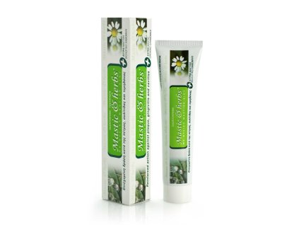 Toothpaste with mastic and organic chamomile