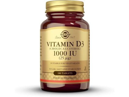 Solgar Vitamina D3 25 mcg (1000 UI) - 180 compresse