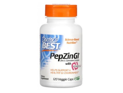 Doctor’s Best PepZin GI, Zinc-L-Carnosine Complex, 120 kapslí