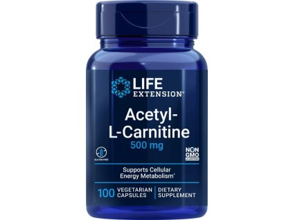 Life Extension Acetyl-L-Carnitine 500 mg - Acetyl-L-karnitin- 100 vegetariánských kapslí