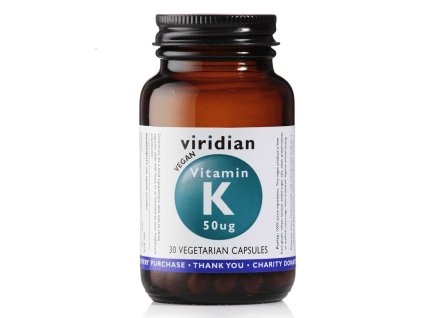 Viridian - Vitamin K 50ug 30 kapslí - AKCE