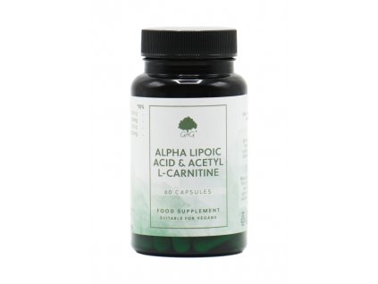 G&G Vitamins - Kyselina ALFA-LIPOOVÁ a Acetyl L-KARNITIN - 60 kapslí