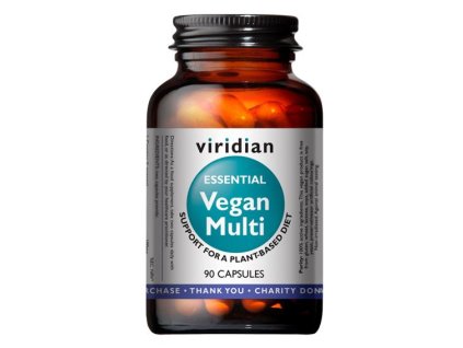 Viridian - Vegan Multi 90 kapslí - multivitamín pro vegany - VÝPRODEJ SKLADU