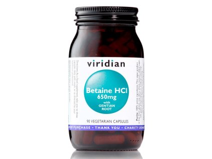 Viridian - Betaina HCL 90 kapsułek