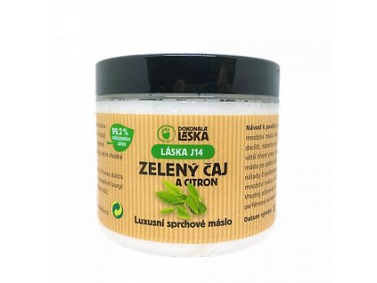 Manteca de ducha natural de té verde con limón 200 ml