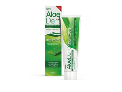 AloeDent - Pasta de dientes sin flúor con triple efecto - 100 ml