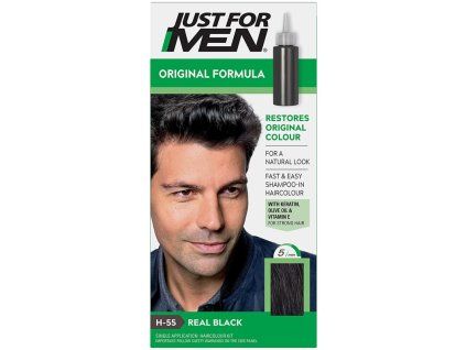 Tónovací šampon JUST for MEN černý H55