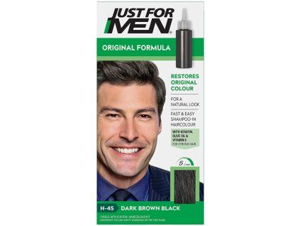 Tónovací šampon JUST for MEN černohnědý H45