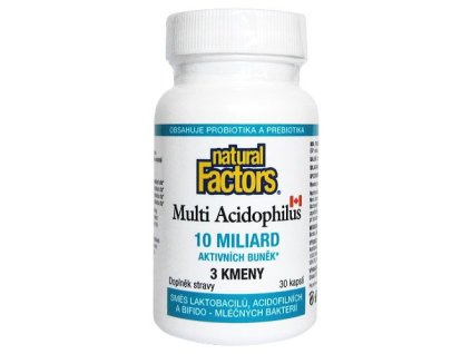 Natural Factors MULTI ACIDOPHILUS 10 miliarde de celule active 30cps