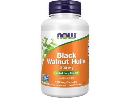 NOW Foods Black Walnut Hulls, 500mg