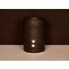 XXL Ceramic aroma lamp with tree decor, matte black