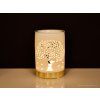 XXL Ceramic aroma lamp with tree decor, matt white