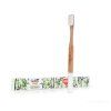 Cepillo de dientes de BAMBÚ 10.000 FIBRAS, GoEco® - blanco