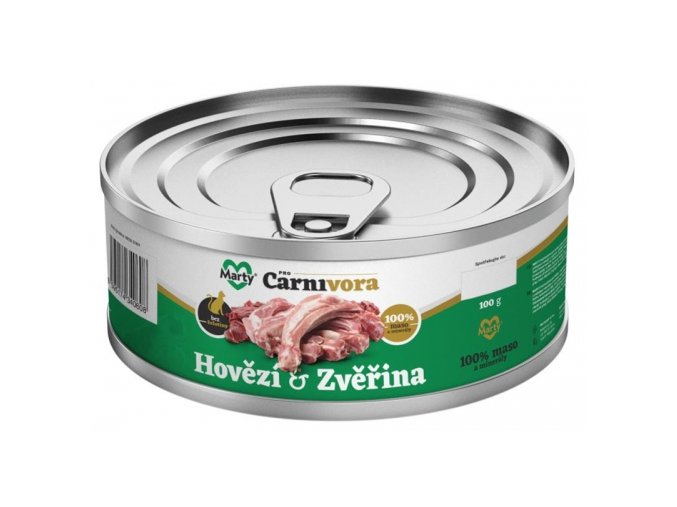 MARTY konz. pro kočky ProCarnivora-hověz+zvěř 100g