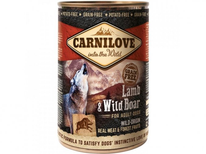 10758 carnilove dog wild meat lamb wild boar 400 g