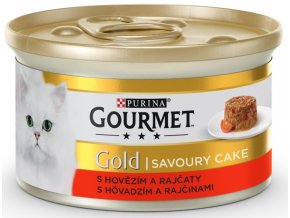 Gourmet Gold Savoury Cake KK S hovězím & rajčaty 85 g