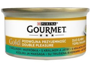 Gourmet Gold duo králík & játra 85 g