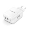 Rychlá nabíječka 2xUSB-C ALIGATOR PD 40W -  bílá