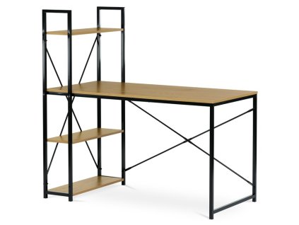 Pracovný stôl s regálom GD-520 OAK (Farba Hnedá)