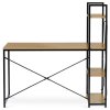Pracovný stôl s regálom GD-520 OAK (Farba Hnedá)