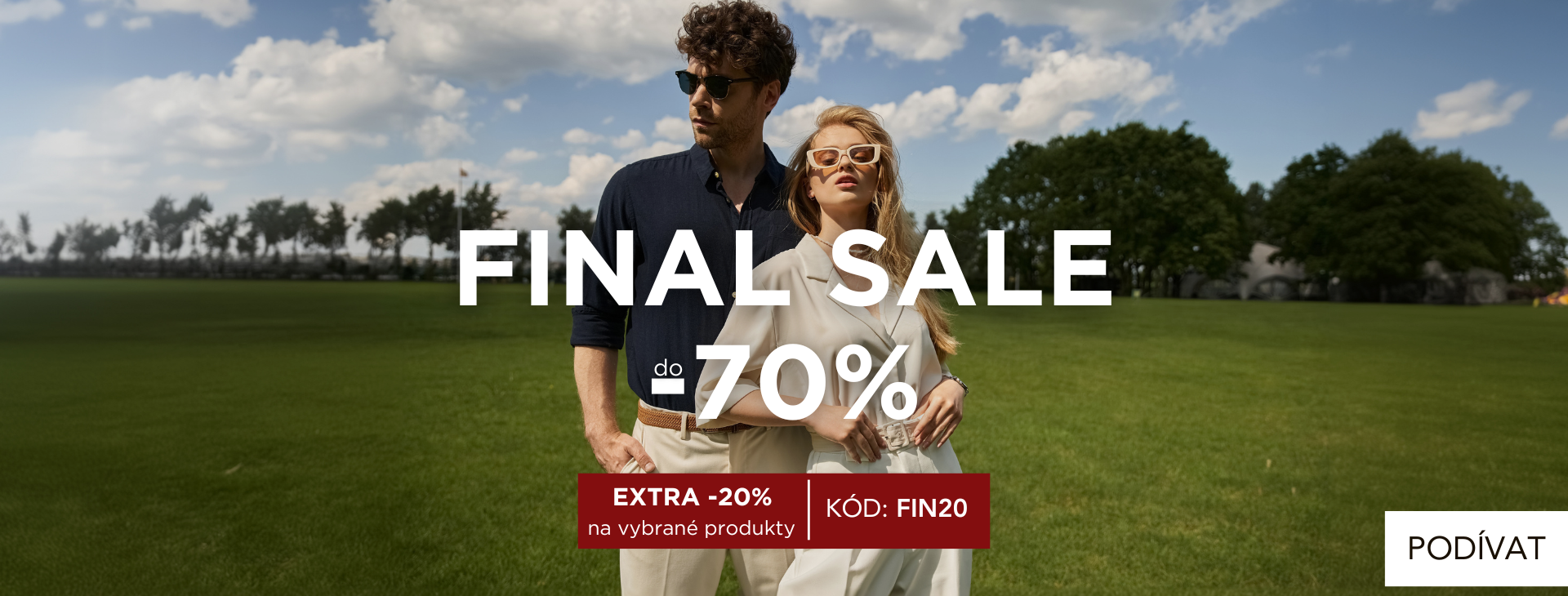 Final sale do -70% s extra kódem -20%