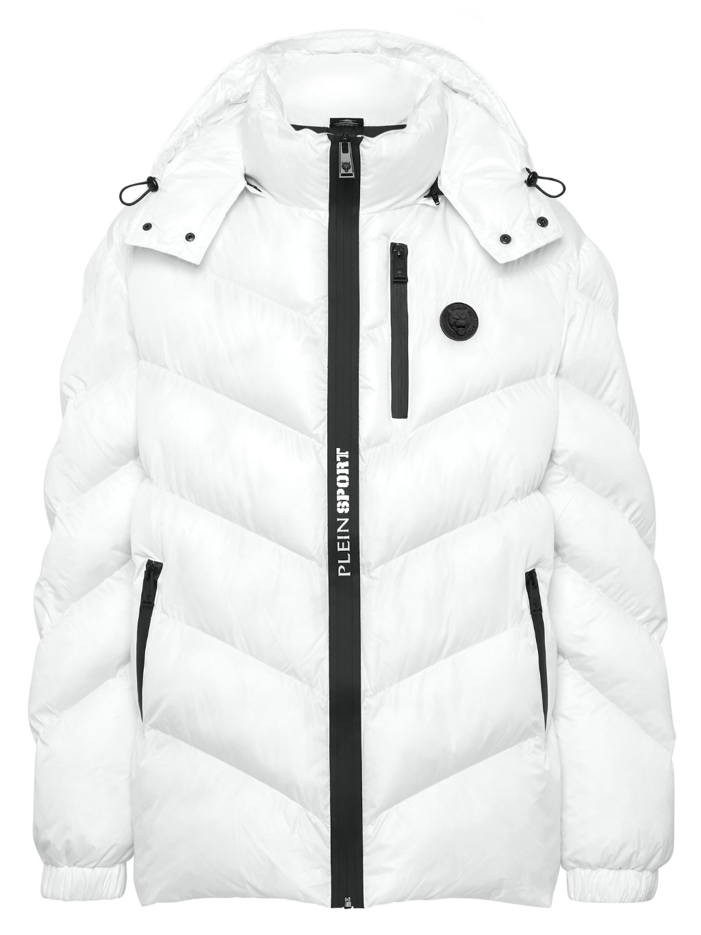 PLEIN SPORT Nylon Puffer Tiger White bunda