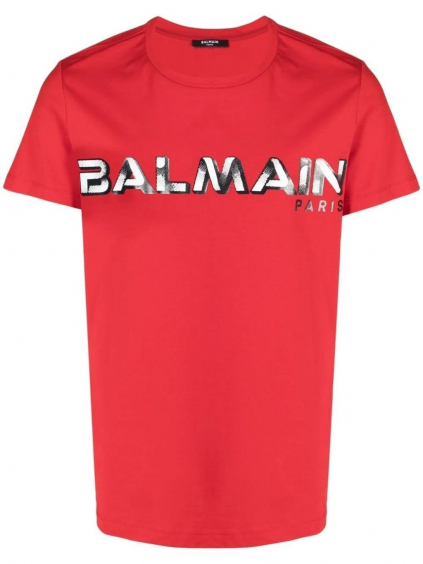 balmain paris logo red tricko 2 (3)