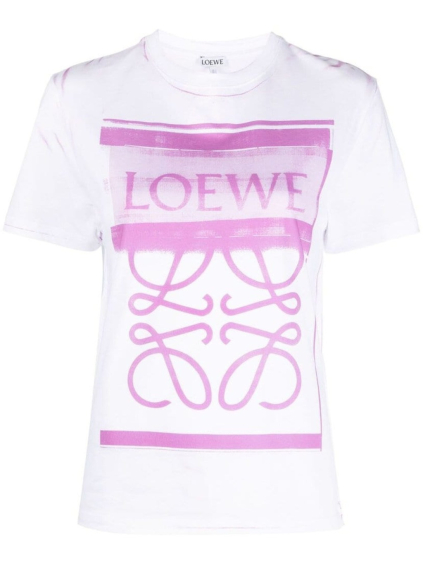 loewe logo pink white tricko (1)