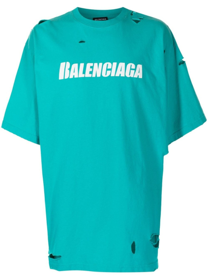 balenciaga vintage turquoise tricko (1)