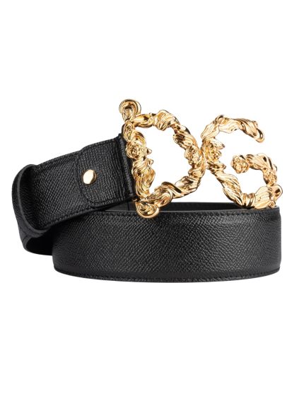 dolce gabbana 3d gold logo black opasok (1)