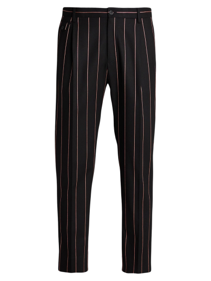 dolce gabbana pinstriped black nohavice 2 (1)
