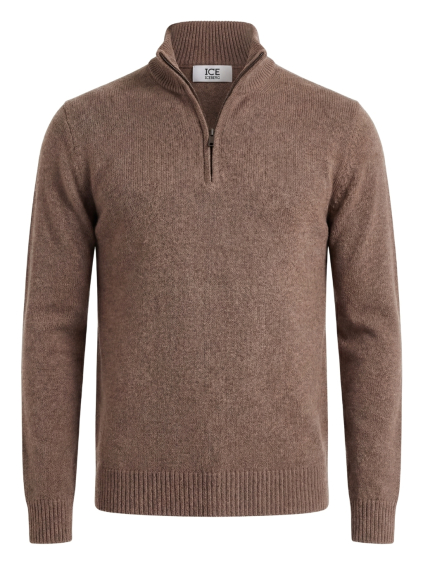 iceberg half zip brown sveter (1)